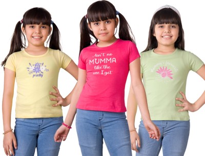 FABROYZ Girls Casual Pure Cotton Top(Multicolor, Pack of 3)