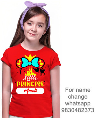 MidasKraft Girls Casual Cotton Blend Top(Red, Pack of 1)