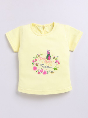 CERABI Girls Casual Pure Cotton Top(Multicolor, Pack of 1)