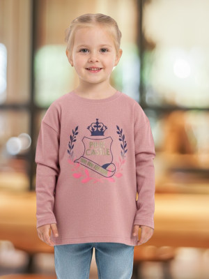 Pink Castle Girls Casual Cotton Lycra Blend Full Sleeve Top(Multicolor, Pack of 1)