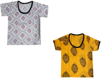 IndiWeaves Girls Casual Rayon Crop Top(Multicolor, Pack of 2)