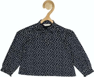 PETER ENGLAND Girls Casual Viscose Top(Dark Blue, Pack of 1)