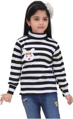 Admire Girls Party Cotton Blend Woollen Top(Red, Pack of 1)