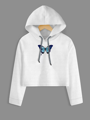 ZENWREN Girls Casual Cotton Lycra Blend Crop Top(White, Pack of 1)