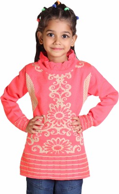 Chhabra Girls Casual Acrylic Blend Top(Pink, Pack of 1)