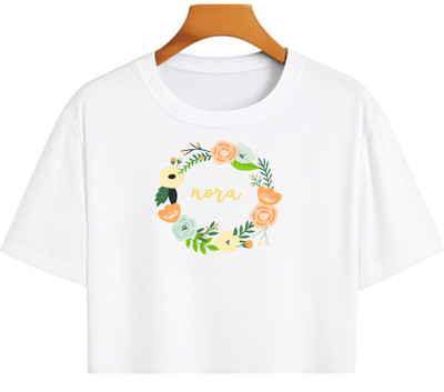 Loom & Line Girls Casual Cotton Blend Crop Top(White, Pack of 1)