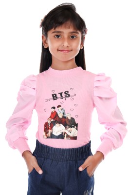 Nimoes Girls Casual Cotton Blend Top(Pink, Pack of 1)