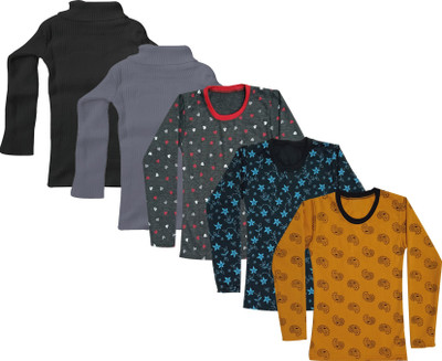 KAYU FAB Girls Casual Fleece Sweater Top(Multicolor, Pack of 5)