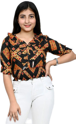Oyesmarty Casual Printed Women Multicolor Top