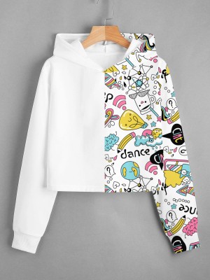 TOPTUDE Full Sleeve Floral Print Girls Sweatshirt