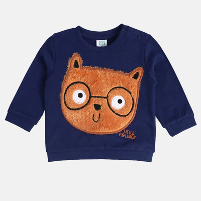 MINI KLUB Full Sleeve Embroidered Boys Sweatshirt