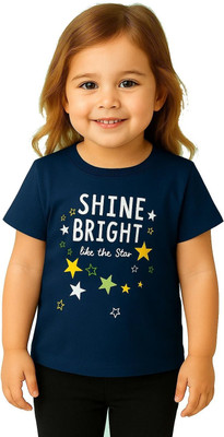 CERABI Girls Casual Pure Cotton Top(Dark Blue, Pack of 1)