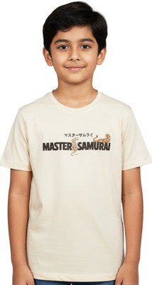 t-hustler Boys Printed Pure Cotton Regular T Shirt(Pink, Pack of 1)