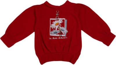 V-MART Girls Casual Pure Cotton Top(Red, Pack of 1)