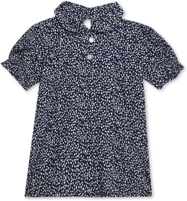 CANTABIL Girls Casual Rayon Top(Blue, Pack of 1)