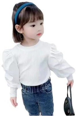 Qute Women's Girls Casual Cotton Blend Crop Top(White, Pack of 1)