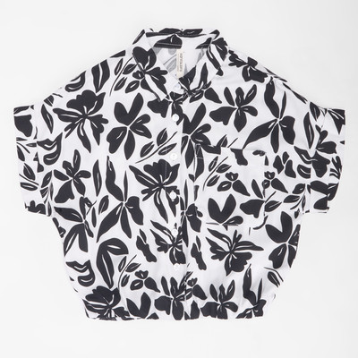 Pantaloons Junior Girls Cotton Blend A-line Top(White, Pack of 1)