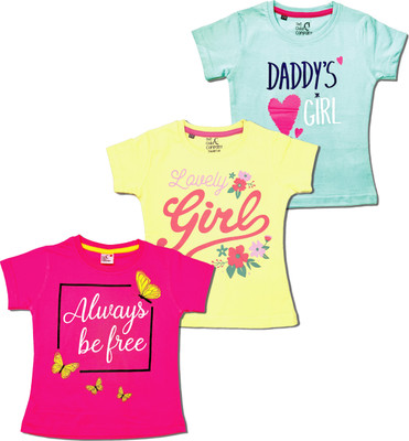 THE CHILD COMPANY Baby Girls Casual Cotton Jersey A-line Top(Pink, Pack of 3)