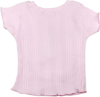 KETI MINI Girls Casual Pure Cotton Top(Multicolor, Pack of 2)