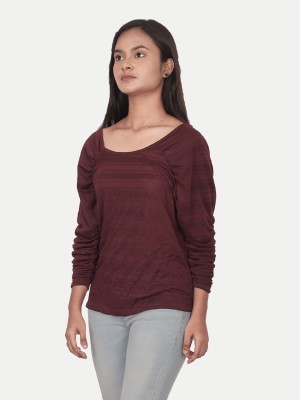 radprix Girls Casual Pure Cotton Fashion Sleeve Top(Brown, Pack of 1)