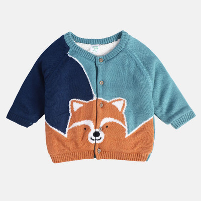 MINI KLUB Solid Round Neck Casual Baby Boys Multicolor Sweater