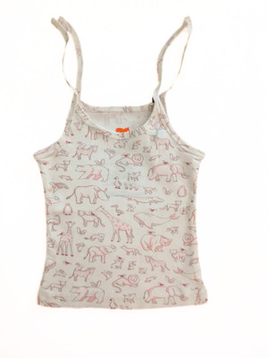 Color Calf Baby Girls Casual Pure Cotton Tank Top(White, Pink, Pack of 1)