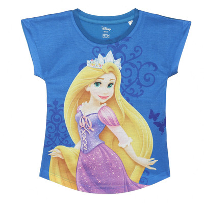 Disney By Wear Your Mind Girls Casual Polycotton Top(Blue, Pack of 1)