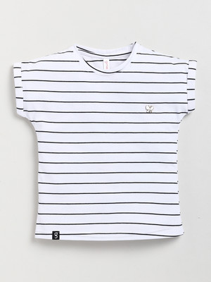 Ginie Girls Casual Polycotton A-line Top(White, Pack of 1)