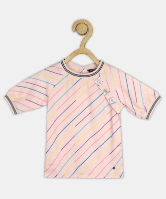 Allen Solly Girls Casual Polyester Top(Pink, Pack of 1)