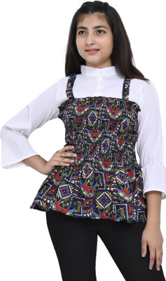 LIME N LEMON Casual Printed Women Multicolor Top