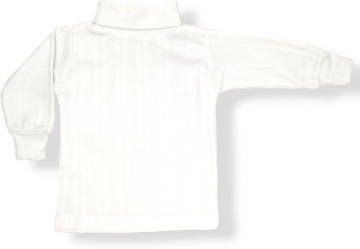 Tangy Baby Girls Casual Hosiery Full Sleeve Top(White, Pack of 1)