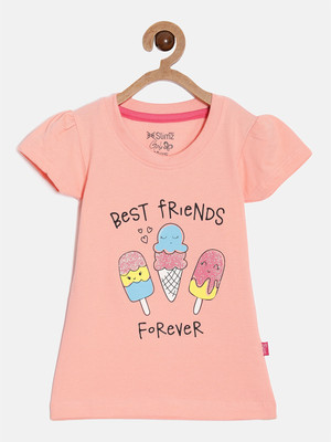 DIXCY SCOTT SLIMZ Girls Casual Cotton Blend Top(Pink, Pack of 1)