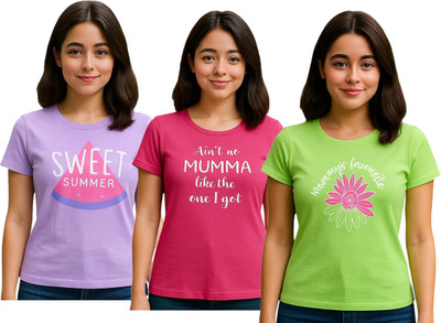 FABROYZ Girls Casual Pure Cotton Top(Multicolor, Pack of 3)