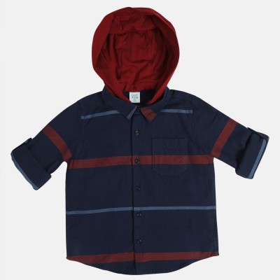 MINI KLUB Boys Solid Casual Blue Shirt