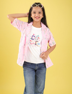 Miss & Chief Girls Casual Polyester Shirt Style Top(Yellow, Pack of 1)