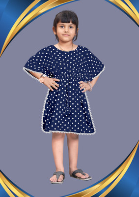 SELVIFAB Girls Crepe A-line Top(Blue, Pack of 1)