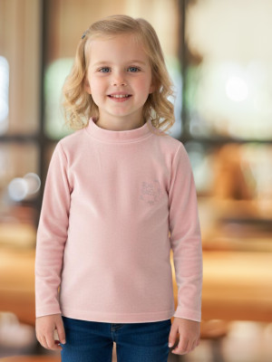 salvia Girls Casual Velvet Full Sleeve Top(Multicolor, Pack of 1)