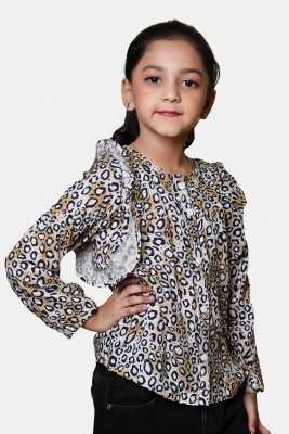 radprix Girls Pure Cotton Top(Brown, Pack of 1)