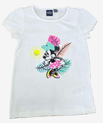 Toira Girls Casual Cotton Blend Top(White, Pack of 1)