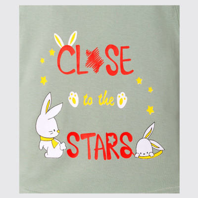 CERABI Girls Casual Pure Cotton Top(Grey, Pack of 1)