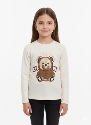 SAALVIA Girls Casual Cotton Lycra Blend Crop Top(White, Pack of 1)