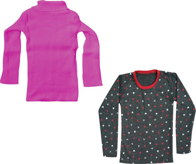 KAYU FAB Girls Casual Fleece Sweater Top(Multicolor, Pack of 2)