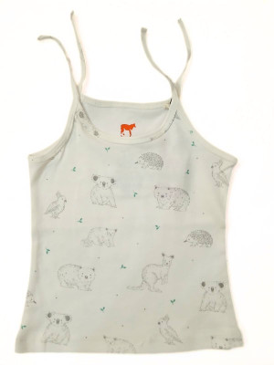 Color Calf Baby Girls Casual Pure Cotton Tank Top(White, Grey, Pack of 1)