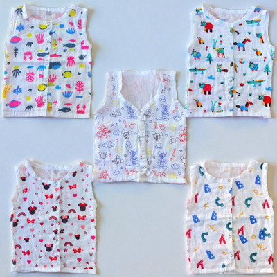 RBCPON Baby Girls Casual Muslin Woven Top(White, Pack of 5)