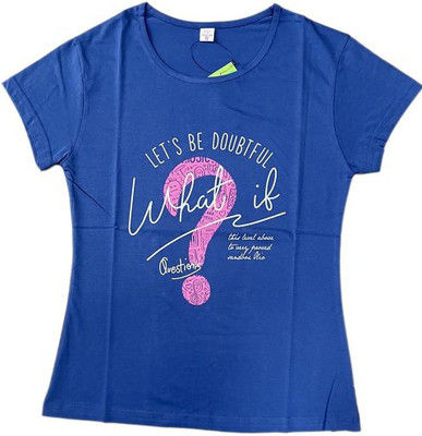 RAGVEE Girls Casual Cotton Blend Top(Blue, Pack of 1)