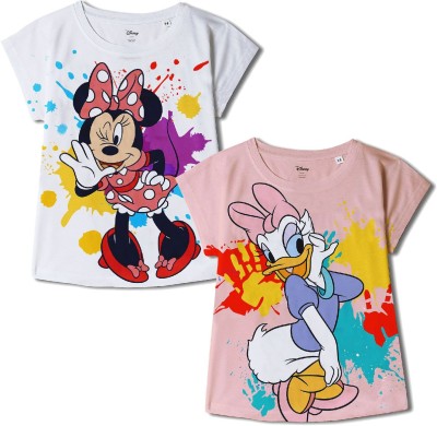 DISNEY BY MISS & CHIEF Girls Casual Polycotton Top(White, Pack of 2)