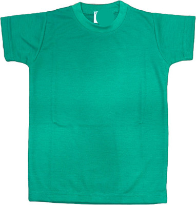 shhop Girls Casual Pure Cotton Top(Green, Pack of 1)