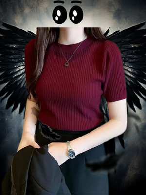 Cloxa Girls Casual Cotton Blend Top(Maroon, Pack of 1)