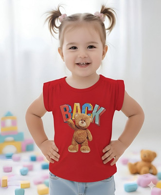 KETI MINI Girls Casual Pure Cotton Top(Red, Pack of 1)