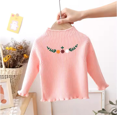 TRENDY ERA Girls Cotton Blend Top(Pink, Pack of 1)